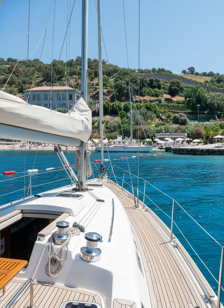 Sailing on the Adriatic from Forte Rose aboard the Jeanneau 45