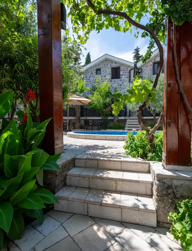 Authentic stone villa at Forte Rose — exterior view